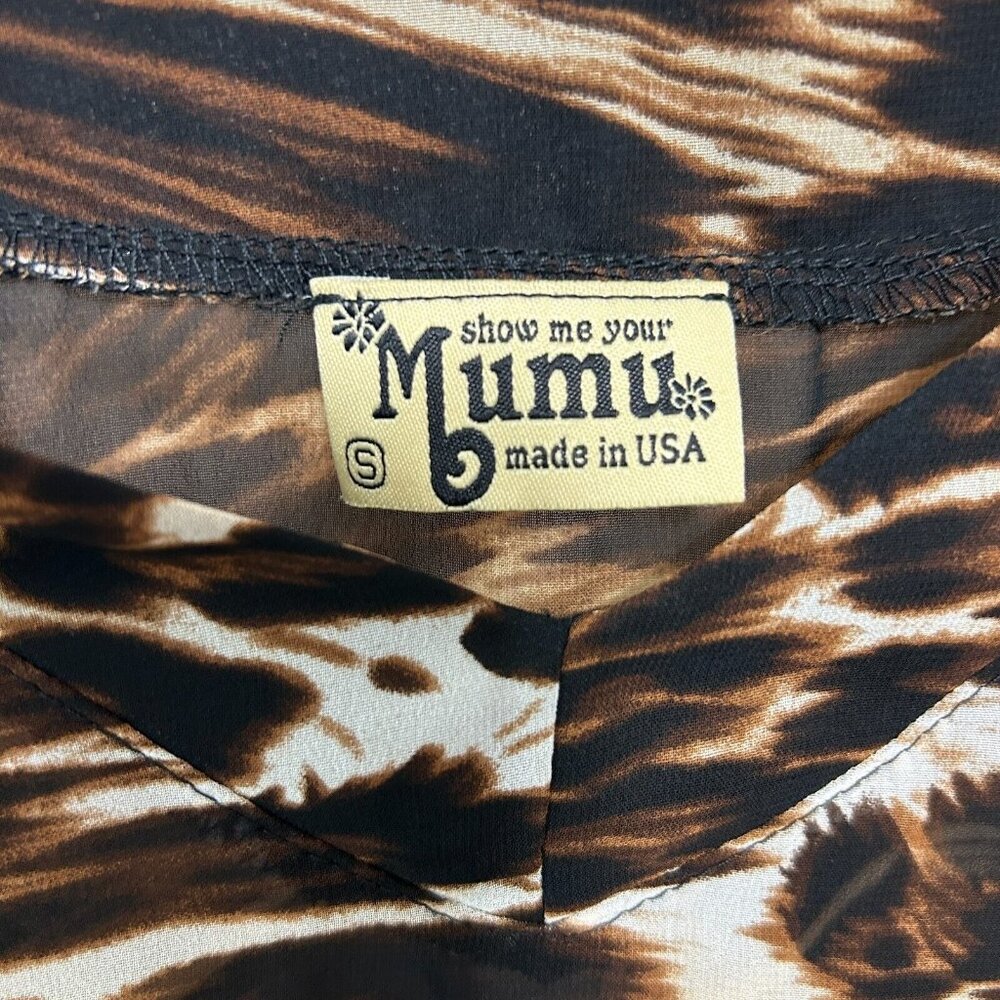 Show Me Your Mumu Overlay Tunic Top Women's Size Small Leopard Print Lightweight - Picture 3 of 8